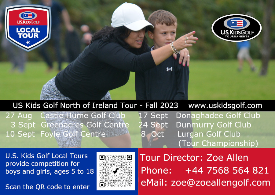 U.S. Kids Golf North of Ireland Fall Tour 2023 - Poster